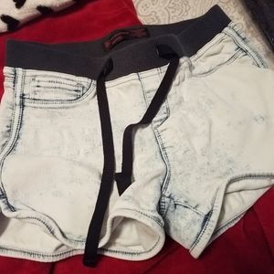 Strechy shorts comfy faded blue jeggings style